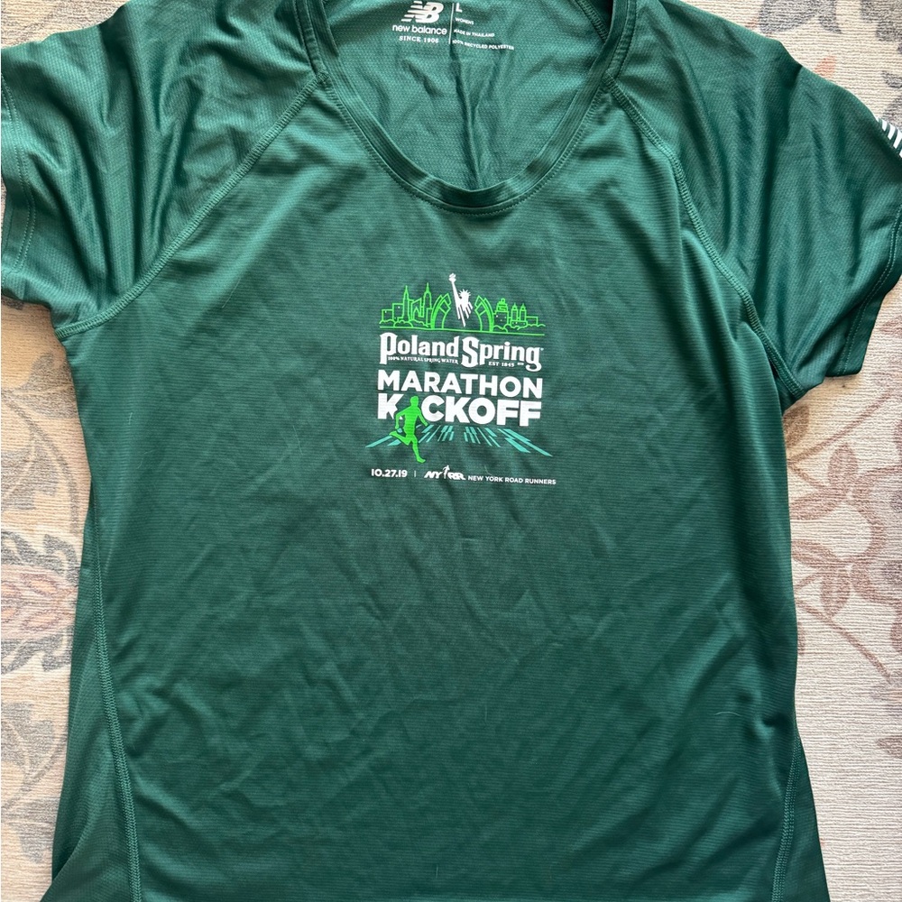 New Balance Dark Green Marathon NYRR Kickoff Women's Tee